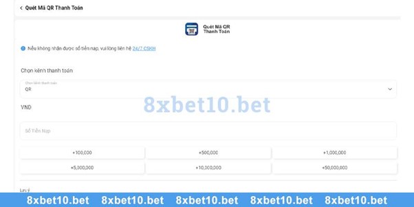 Hướng dẫn nạp tiền 8xbet qua quét mã QR